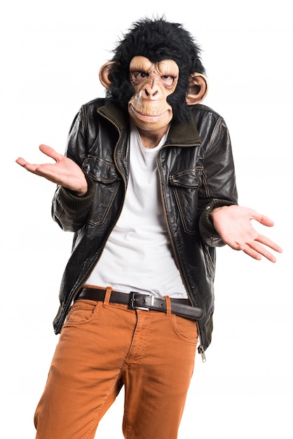 Monkey man making unimportant gesture