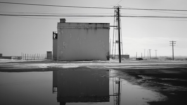 Monochromatic urban minimal landscape