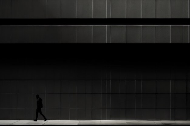 Monochromatic urban minimal landscape