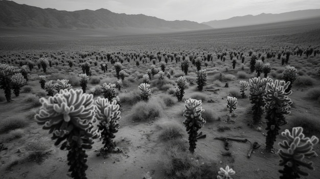 Free photo monochrome  desert cacti