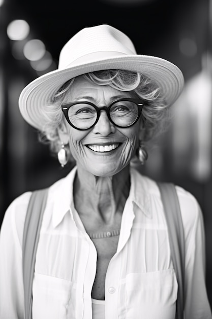 Monochrome portrait of woman showing vulnerability and self-acceptance