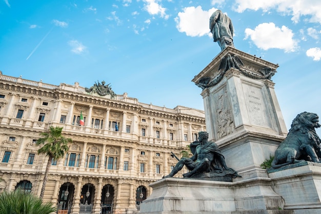 Monument to Camillo Benso in Rome Italy