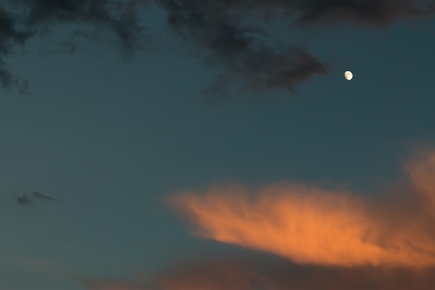 Free photo moon and nimbus clouds