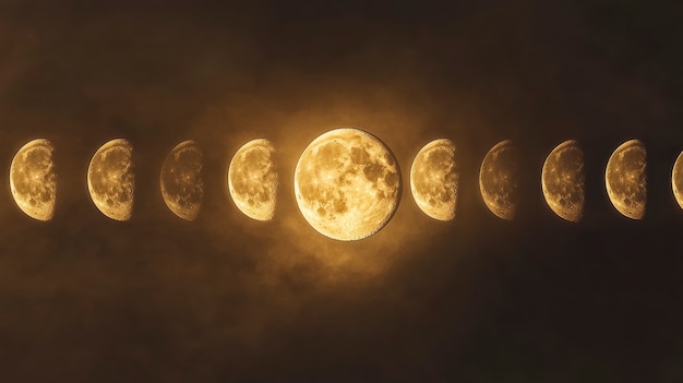 Free Photo the moon seen during a phase with sepia style effect