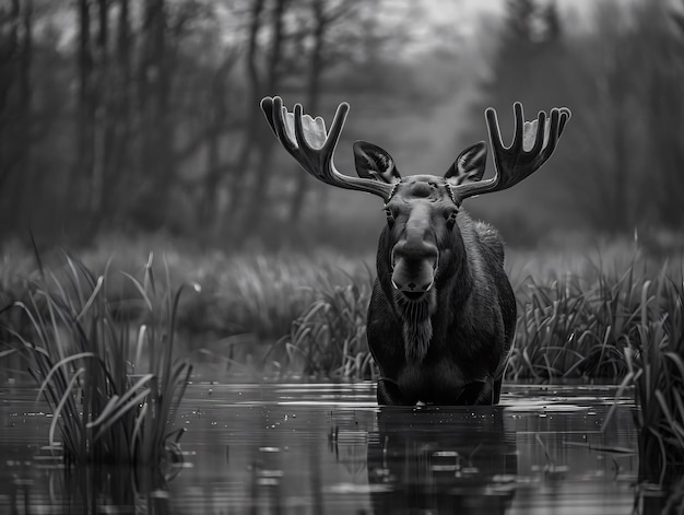 Free photo moose in the wild