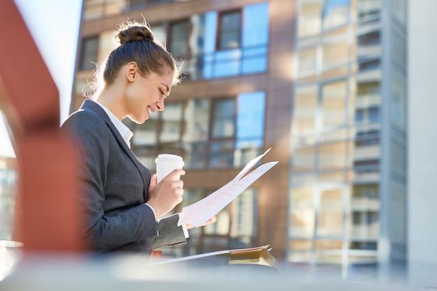 Morning of businesswoman