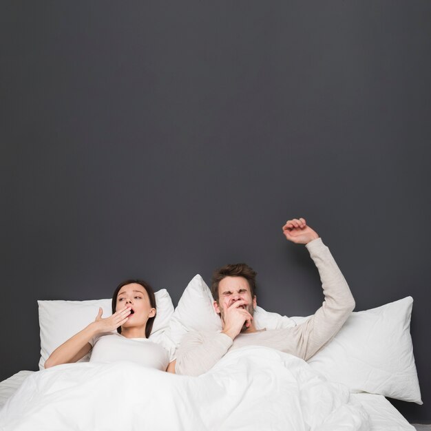 Morning couple in bed