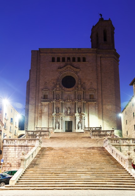 Morning view of Girona - Gothic Cathedral