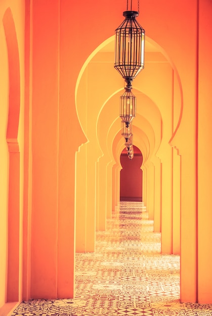 Morocco lamp architecture