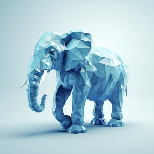 Free Photo mosaic design elephant in studio