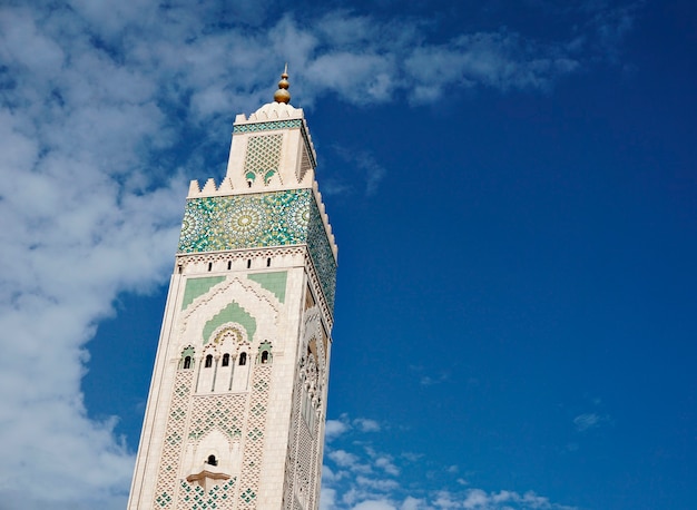 Mosque with minaret in Casablanca, Morocco