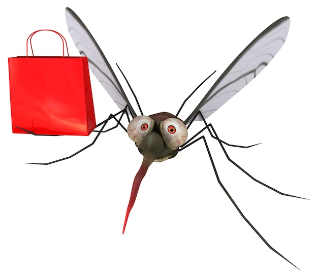 Free photo mosquito 3d illustration