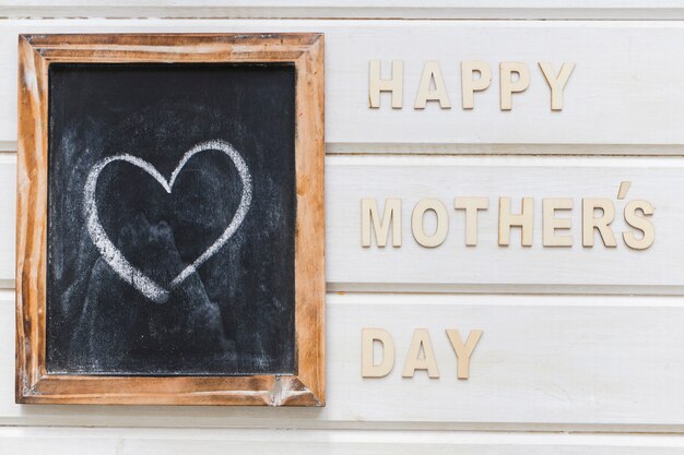 Mother day composition with chalkboard