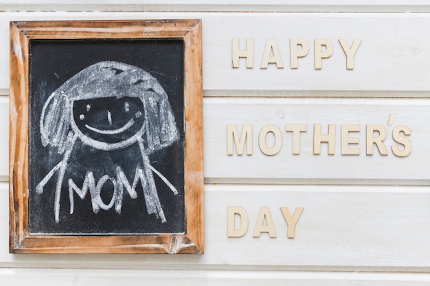 Free photo mother day composition with slate