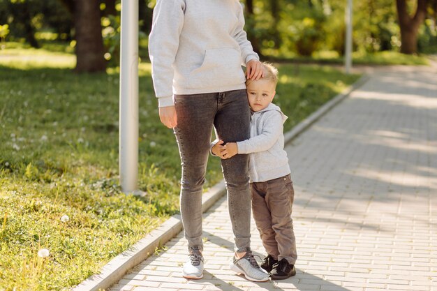 Mother and son have activities together on holidays