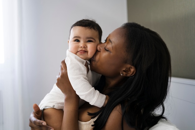 Mother spending time with her beloved child