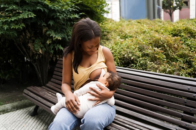 Mother spending time with her beloved child