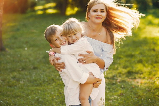 Free photo mother with children