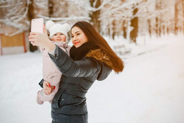 Mother with daughter