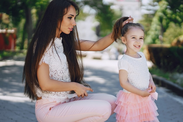 Mother with daughter