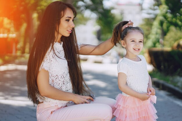 Mother with daughter