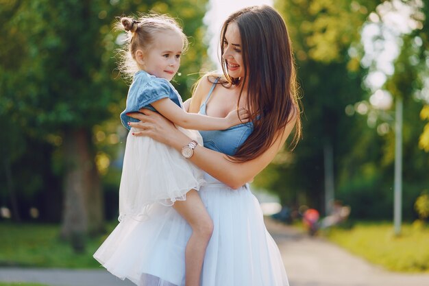 Mother with daughter