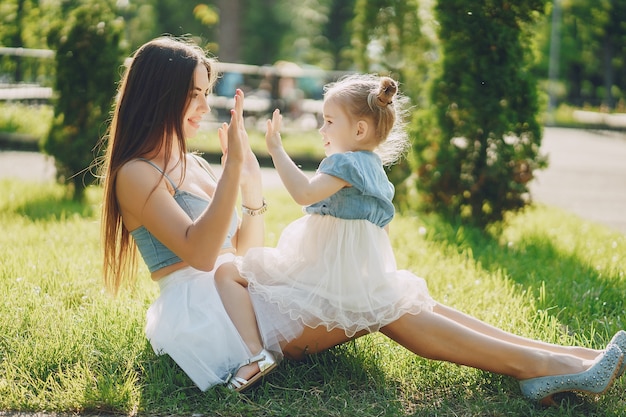 Mother with daughter