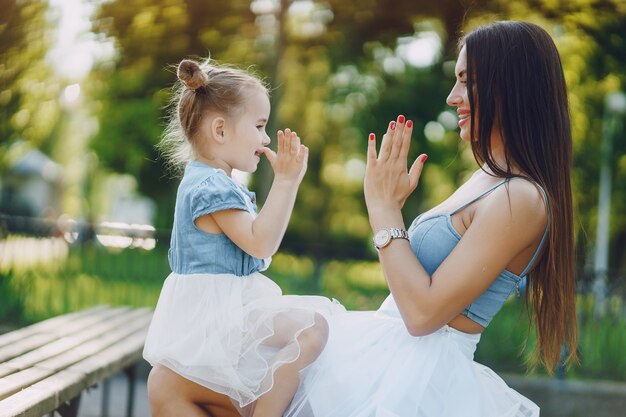 Mother with daughter