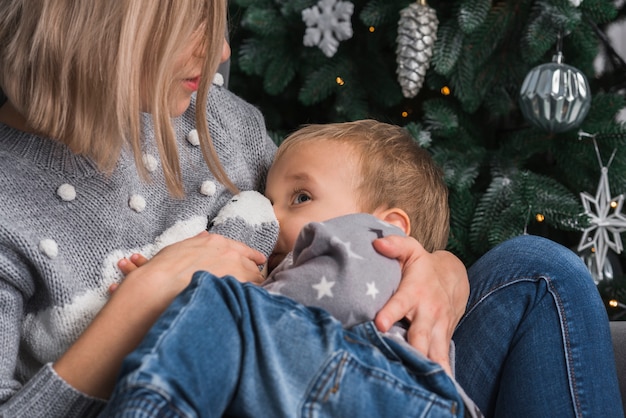 Free photo mother with little son