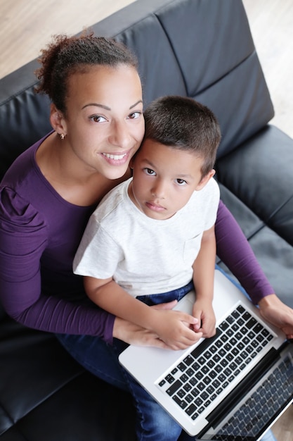 Free photo mother with son