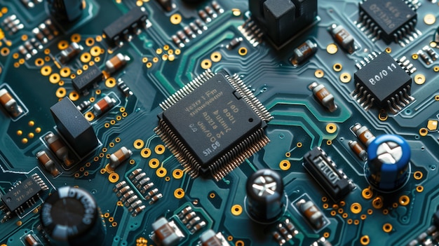 Free photo motherboard background