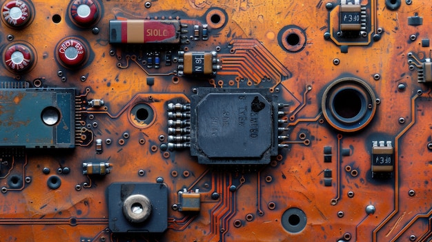 Free photo motherboard background