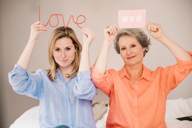 Mothers day concept in bedroom