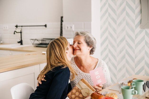 Mothers day concept with breakfast