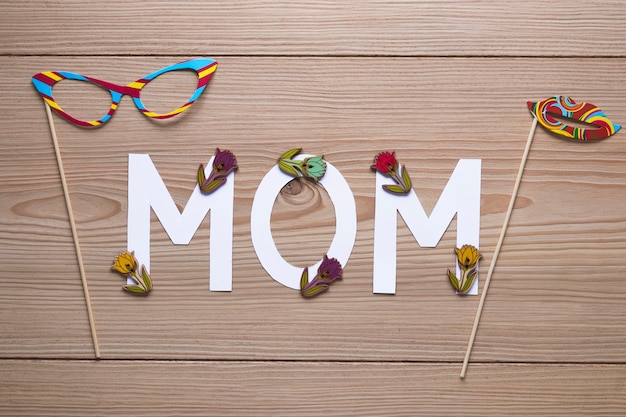 Free photo mothers day concept with letters