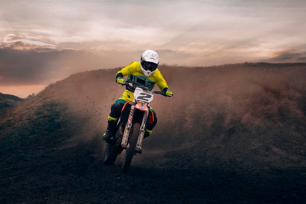 Free photo motocross rider in action motocross sport moto sport