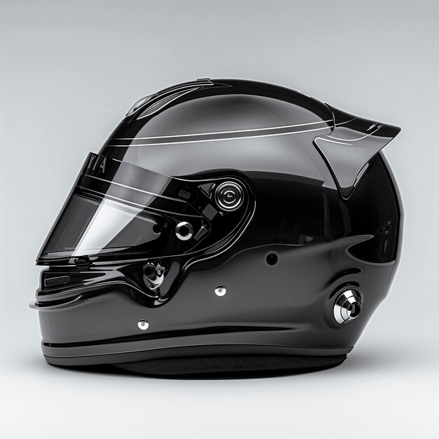 Motorcycle helmet in studio