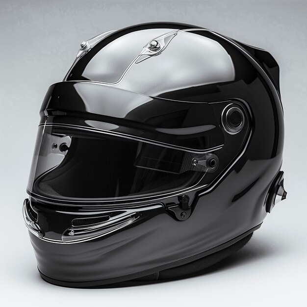 Motorcycle helmet in studio