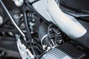 Free photo motorcycle luxury items close-up: motorcycle parts