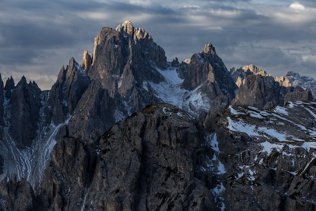 Free Photo mountain cadini di misurina in the italian alps during the sunset