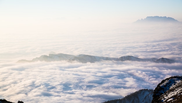 Mountain obscured by a cloud