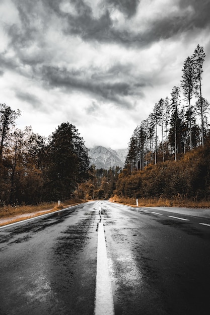 Mountain road landscape