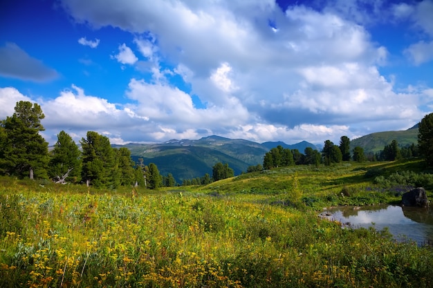 mountains lake