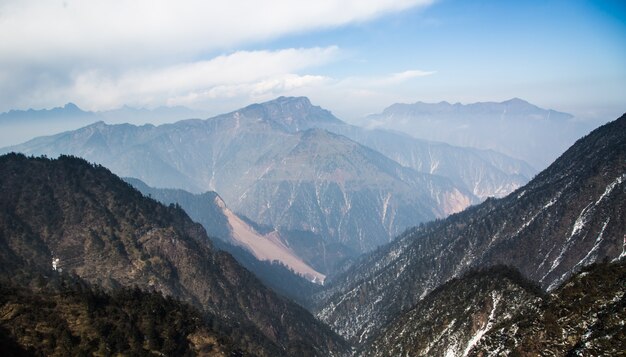 Mountains with clouds