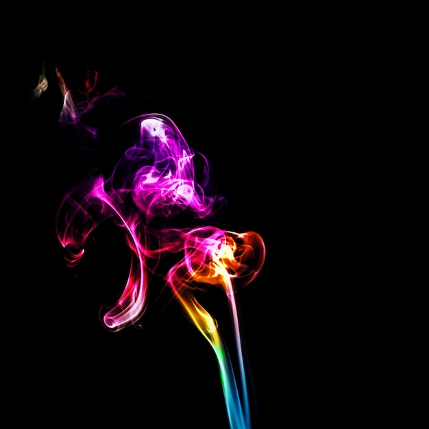 Free photo movement of colorful smoke