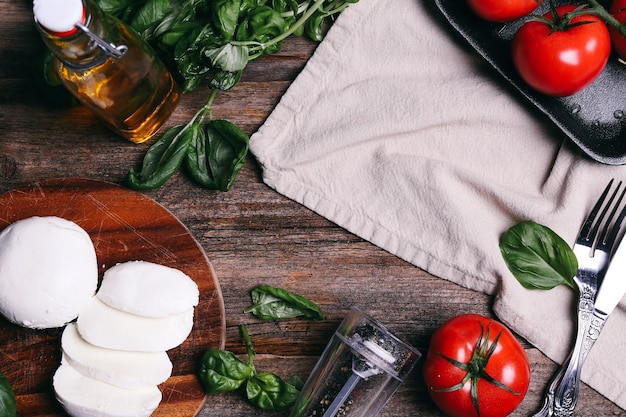 Free Photo mozzarella on the table