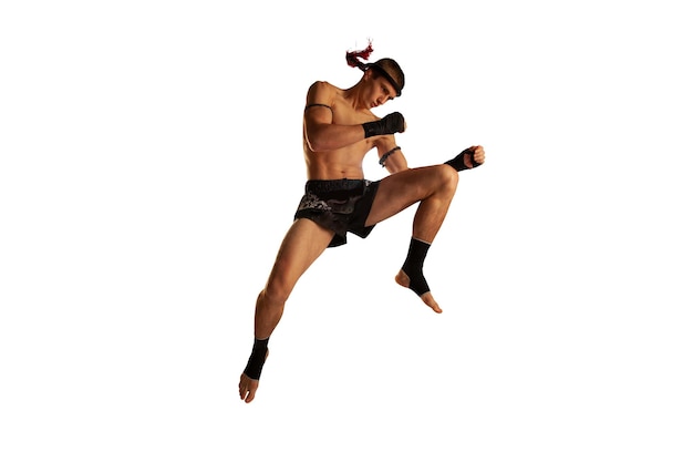 Free photo muay thai thai boxing fighters