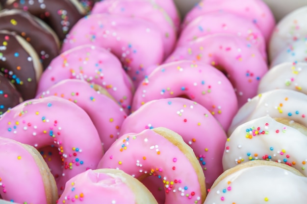 Free photo multi colored donuts