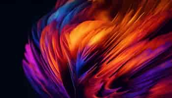 Free photo multi colored fractal depicts futuristic animal in motion generated by ai