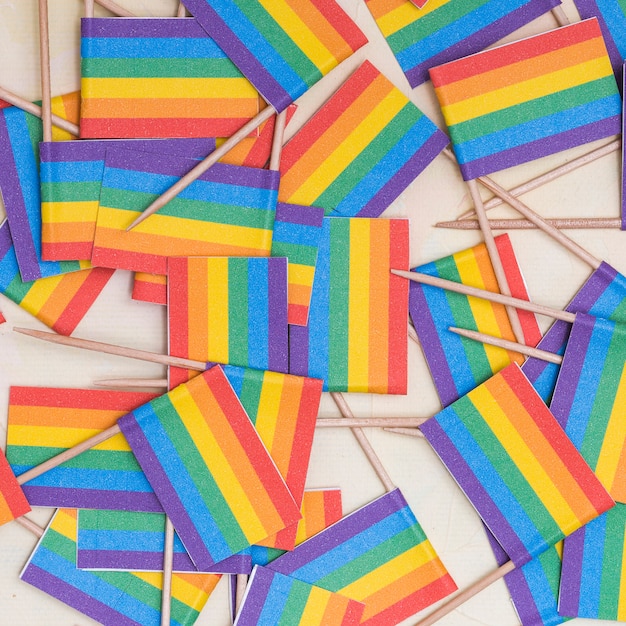 Free Photo multicolored lgbt flags wallpaper